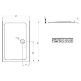 Душевой поддон Radaway Doros D80x90